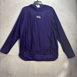 Nike Men's-Fit TCU Thin Windbreaker Jacket SZ Medium Horned Frogs